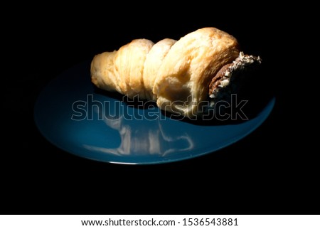 Similar – baked croissants with strawberry jam