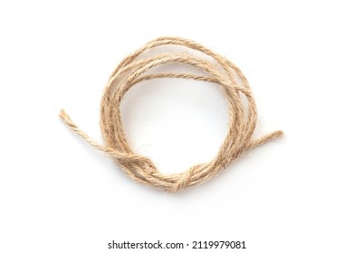 Twisted, Circle Thin Rope Isolated On White