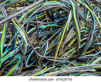 Twisted Knotted Electrical Cables Wires Stock Photo 675629776 ...