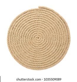 Twisted rope on white background