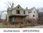 Two abanoned large  homes in Chicago