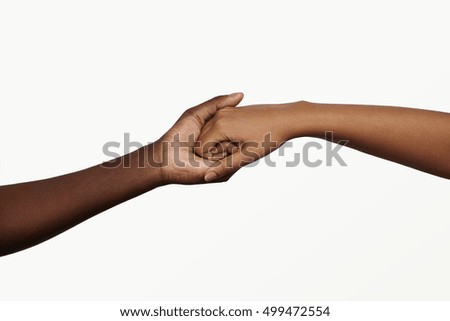 Similar – Image, Stock Photo two female hands holding a round wooden hoop