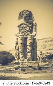 Two ancient statues in Egypt