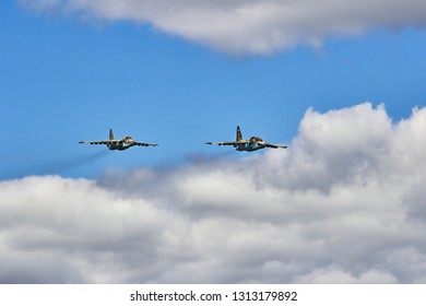 Two Attack Aircraft Su25 