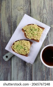 Two Avocado Toast And Lemon Thyme Tea