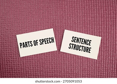 Two basic grammatical concepts are parts of speech and sentence structure, such as the subject-verb-object order. Parts of speech are the building blocks of sentences nouns, verbs, adjectives