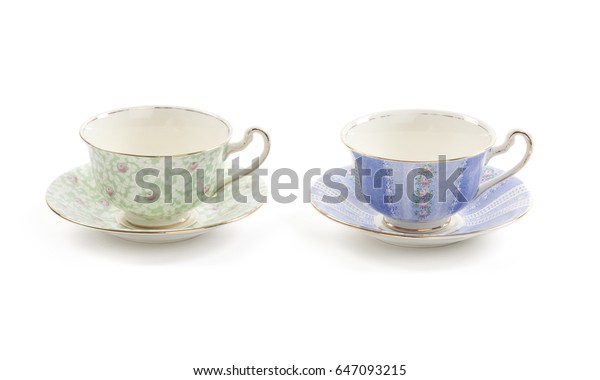 Two Beautiful Antique Tea Cups Saucers Stock Photo (Edit Now) 647093215