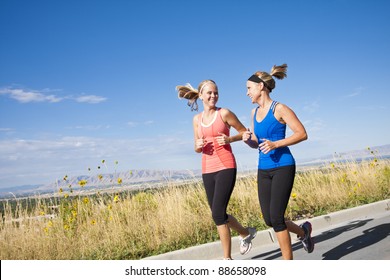 Two Beautiful Female Joggers