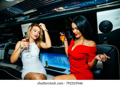 Beautiful Girls Making Party Limousine Stock Photo 720413749 | Shutterstock