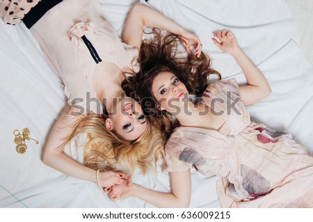 Similar – loving girls relax together. family LGBT couple