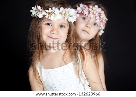 two beautiful little girls