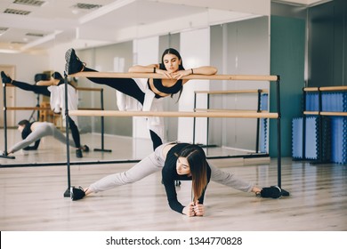 Two Beautiful Slender Girls Doing Dancing Stock Photo 1344770828 ...