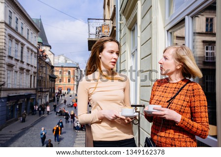 Similar – Image, Stock Photo Twins look at postcards