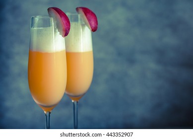 Two Bellini Cocktails