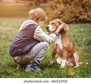 Two Best Friends - Boy And His Dog