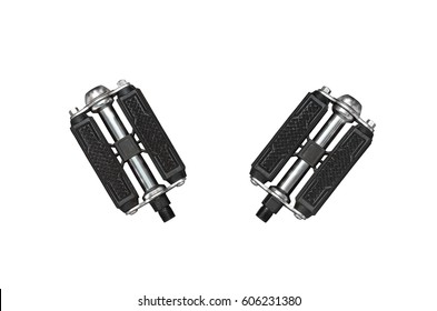 Two bicycle pedals isolated on white background - Powered by Shutterstock