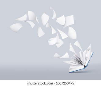 Two Blank Books With Flying Pages 