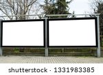 Two blank frame billboard mockup