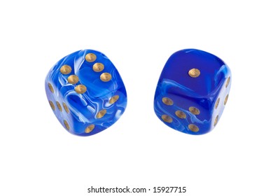 Two Blue Dices On White Background Stock Photo 15927715 | Shutterstock