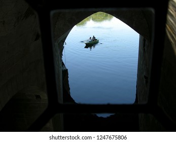 Two in the boat.  View from inside.