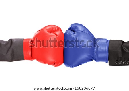 Download Two Boxing Gloves Isolated On White Stock Photo (Edit Now ...