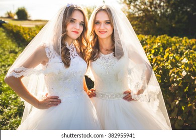 Two Brides Sister Twins Field