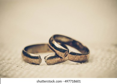 Two Broken Rings / Divorce Concept 