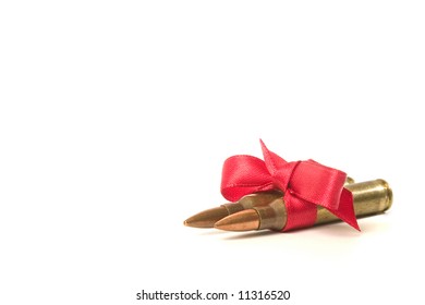 two bullets wrapped as a gift