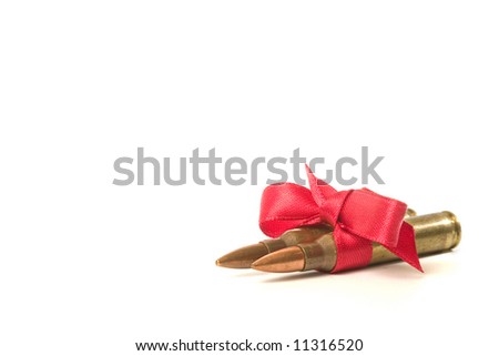 two bullets wrapped as a gift