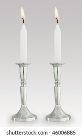 Two Burning Sabbath Candles