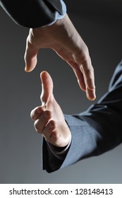 Two Business Men Shaking Hands, Close Up