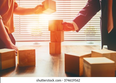 two business persons plan a project - Shutterstock ID 374619562