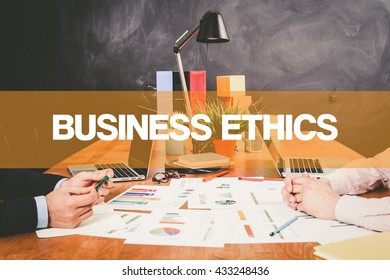 Two Businessman Business Ethics working in an office
