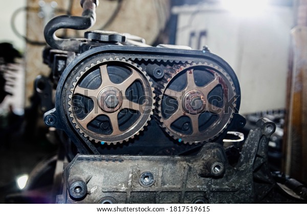 Two Camshaft Gears Timing Belt On Stock Photo 1817519615 | Shutterstock