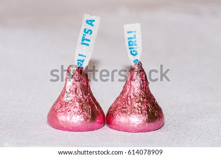 two candy kisses wrapped