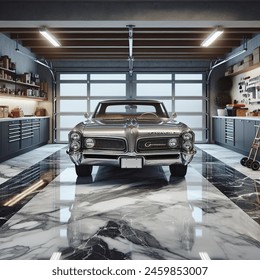 Modern Garage Interior Car On Side AI-generated image 2503786837 ...