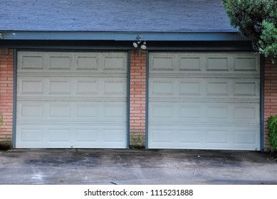 Two Car Garage On A Mid Century House