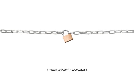 Padlock Chains Isolated On White Background Stock Photo 1321411856 ...