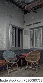 
Two chairs in the backyard