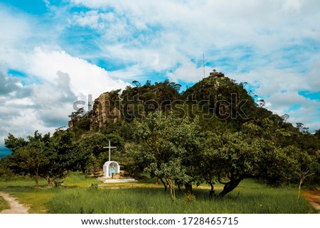 two chapels on top of mountain, the peak of the Pireneus, pirenópolis, Brazil