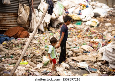 Two Children Strolling Through Garbage Ghazipur Stock Photo 1559597216 ...