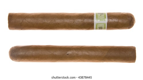 Two Cigars Isolated On White