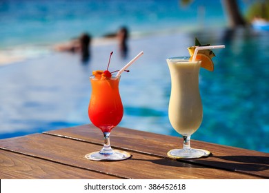 Two Cocktails On Luxury Beach Resort Stock Photo 623199431 | Shutterstock