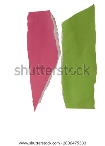 Two colored abstract shapes overlapping isolated on white background