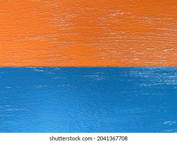 two colors. The wall is painted in different colors.