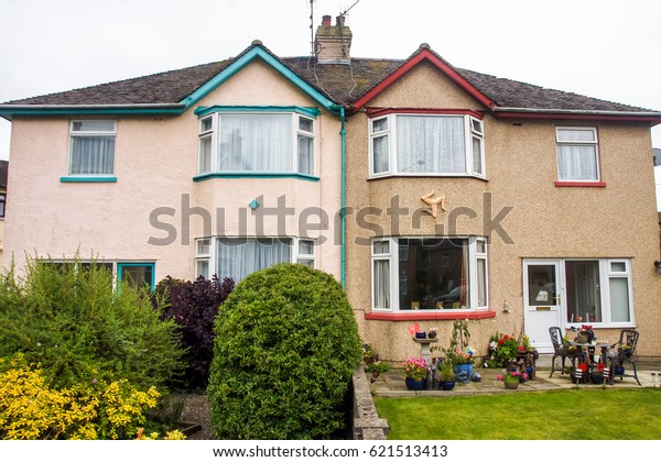 Two Connected Houses Residential Houses Attached Stock Photo (Edit Now