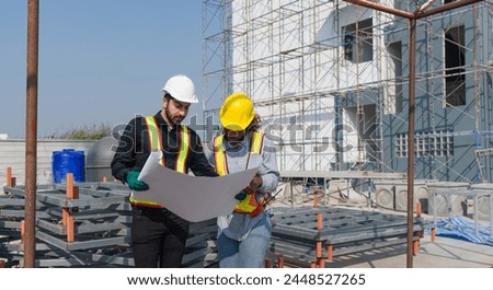 Similar – Image, Stock Photo construction site Scaffold