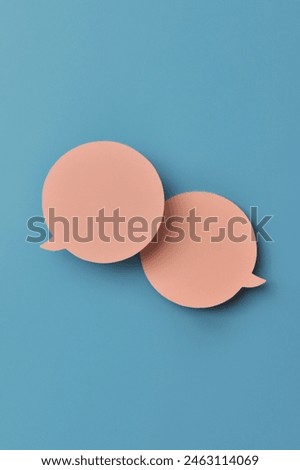 Two conversational clouds. Symbol of the need to write, ask something