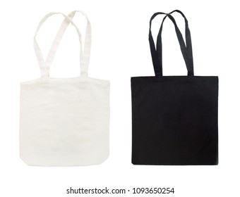 Two Cotton eco bag isolated on white background - Shutterstock ID 1093650254