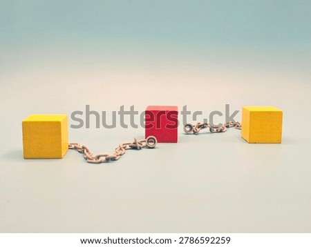 Two cubes or nodes with chain connected to red cube symbolize THREAT in cyber incident resiliency. Concept highlights detection, attack prevention, high availability, backup, concurrent maintainable